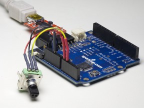 Rotary encoder connected to Arduino