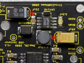 Photo 12. Input and output capacitor placement